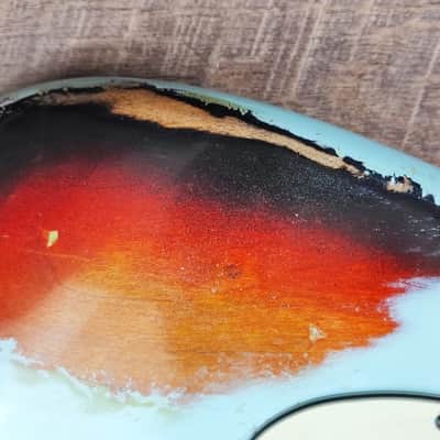 MyDream Partcaster Custom Built - Sonic Blue over Sunburst John Mayer image 7