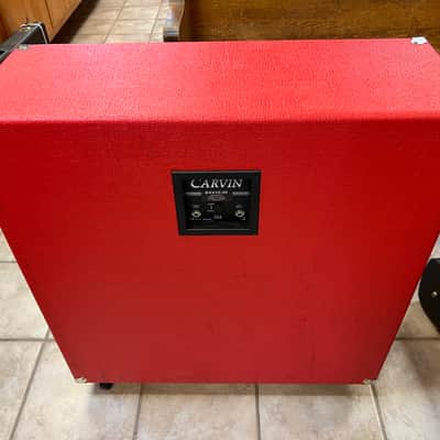 Carvin 4x12 Speaker Cabinet Red Tolex Celestion Vintage 30 image 5