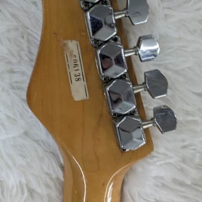 Olympic Strat-Style Electric Guitar Red & White EVH-Inspired Stripes – Used image 5