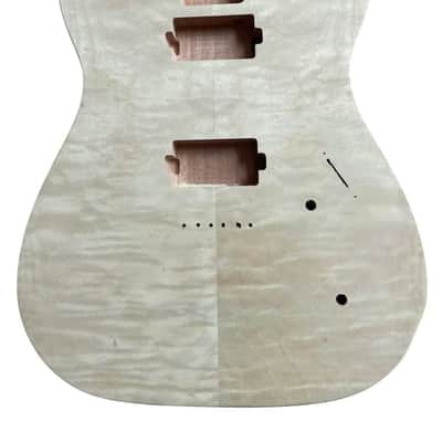 Quilted Veneer Maple Top Guitar Telecaster Tele Style Mahogany Body image 1