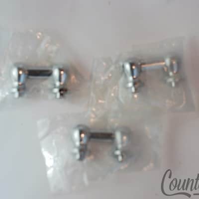 Chrome Tube Lugs 3x New Old Stock NOS 1"Hole Spacing Piccolo Snare Drum Hardware image 1