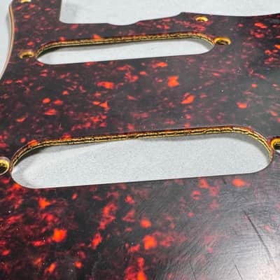 Fender Stratocaster Pickguard Celluloid Nitrate Relic Aged RI 63 . 64 , 60's - Red Tortoise image 4