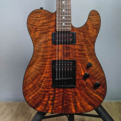 2016 Schecter USA Custom Shop PT CTM Exotic Figured Walnut Swamp Ash HH Natural Gloss image 1