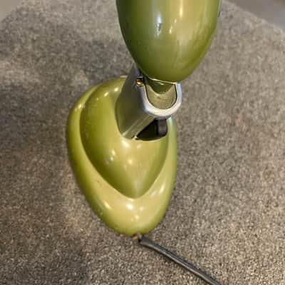 Shure 520SL Microphone Green Bullet on s-36 Stand with Squeeze on off switch 1950’s - Green image 4