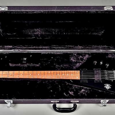 BootLegger Guitar Spade Black Headless With Stiletto  Case & Flask image 12
