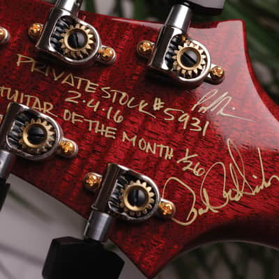 PRS RARE Private Stock [One of The Very 1st 594s | 1 of Only 26 From The First Run!] Guitar Of The Month "February" McCarty 594 in Vintage McCarty Smoked Burst w/Bronze Aluminium Two-Piece Bridge, Flame Mahogany Neck and MOP with Paua Outline Bird Inlays image 13