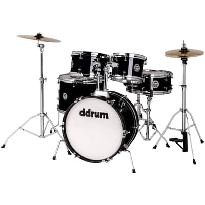 ddrum D1 Jr 5-Piece Complete Kit Midnight Black w/ cymbals image 2