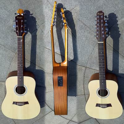 12 String / 6 String Double Neck, Acoustic Electric Busuyi Guitar - 2016 image 1