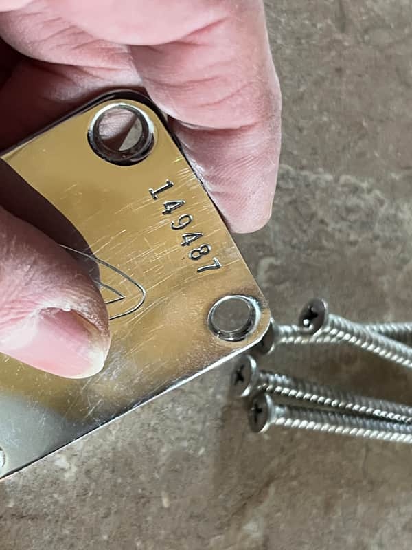 1966 Fender guitar neck plate Jazz Precision Mustang bass image 1