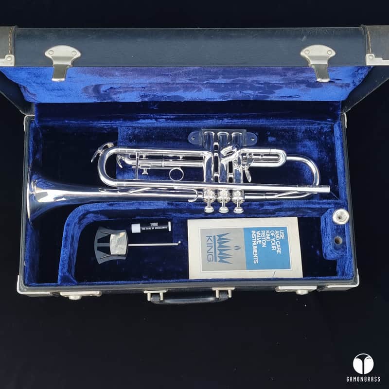 Vintage King Silverflair 1055T 0.462 Large Bore  GAMONBRASS case mouthpiece image 1