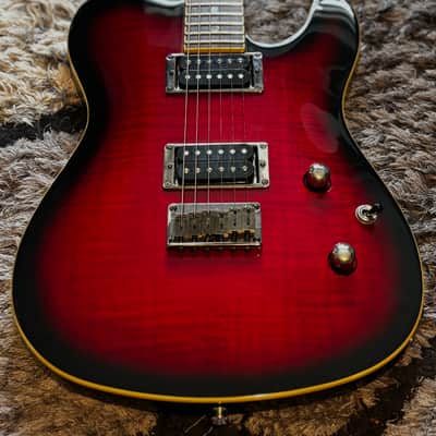 Fender Special Edition Custom Telecaster FMT HH 2003 - Black Cherry Sunburst image 2