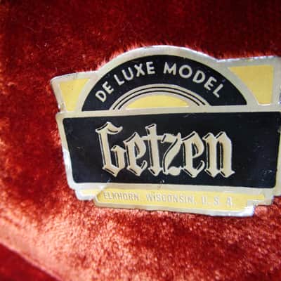 Getzen 90 Deluxe Trumpet, 1949, USA, Gold Lacquer, Tags, Case, Very Clean image 2