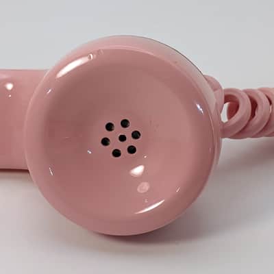 Custom Lo-Fi Telephone Microphone - Stromberg Carlson G 1 1970's Handset - Pink w/ Model 2500 Base image 5