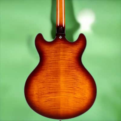 D'Angelico Premier DC Double Cutaway w/ stop-bar tailpiece, Dark Iced Tea Burst w/Gig Bag DAPDCDITBNS image 4
