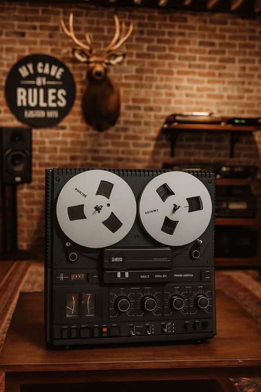 Vintage 1979 Philips N4512 Reel to reel tape player/recorder revised fully functional