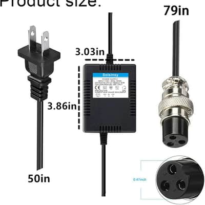 AC17VX2 1500mA High-Power Mixing Console Mixer Power Supply AC Adapter 3-Pin Connector Plug for Yamaha F4/F7/6FX/MG82X/MG10U/MG10xuf/PA-10/Alesis Multimix 8 USB/MG16/MG166CX/MG166C/ MX1804X image 3