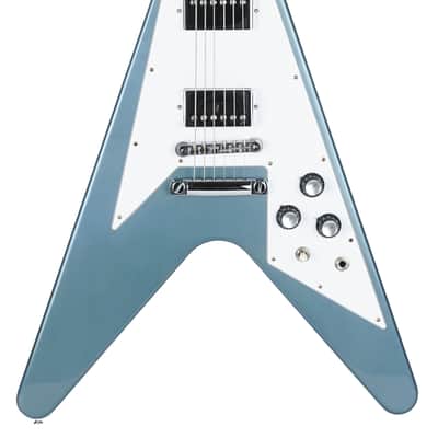 New Gibson Custom Shop 1967 Mahogany Flying V TRG Stinger Series Bahama Blue Stop Bar VOS 400397 image 2