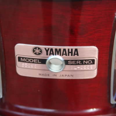 Vintage 1987 Yamaha Recording Custom Snare Drum Birch 14X6 Cherry wood SD096 image 2
