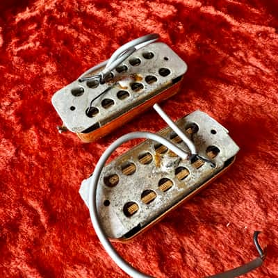 Gretsch Supertron Humbucker pickups pair 1964 - Gold original vintage USA 6122 Chet Atkins country gentleman Viking duo jet penguin falcon image 2