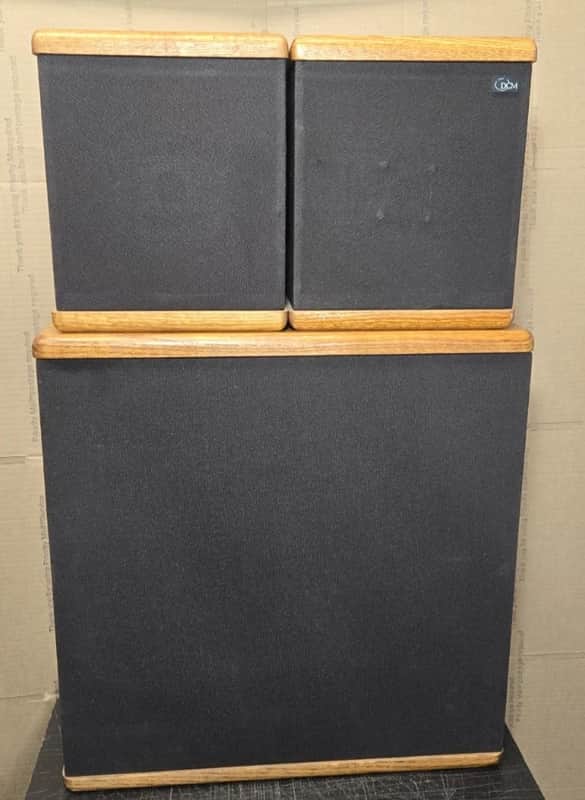 Vintage DCM Half Time Bookshelf Speaker Pair w/ Double Time Subwoofer Made In Ann Arbor image 1