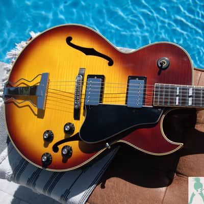 1976 Greco S55 (S50 N60) (ES-175)  - Vintage Sunburst - Made in Japan - Pro Set Up w Perfect Frets/Action/Intonation! - image 9