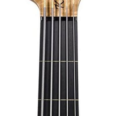 MTD Kingston Z5 Fretless Ebony Fingerboard, Natural Maple Burl Matte image 4