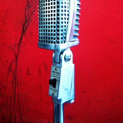 Vintage 1960's Claricon 38-503 dynamic microphone High Z Satin Chrome w cable image 6
