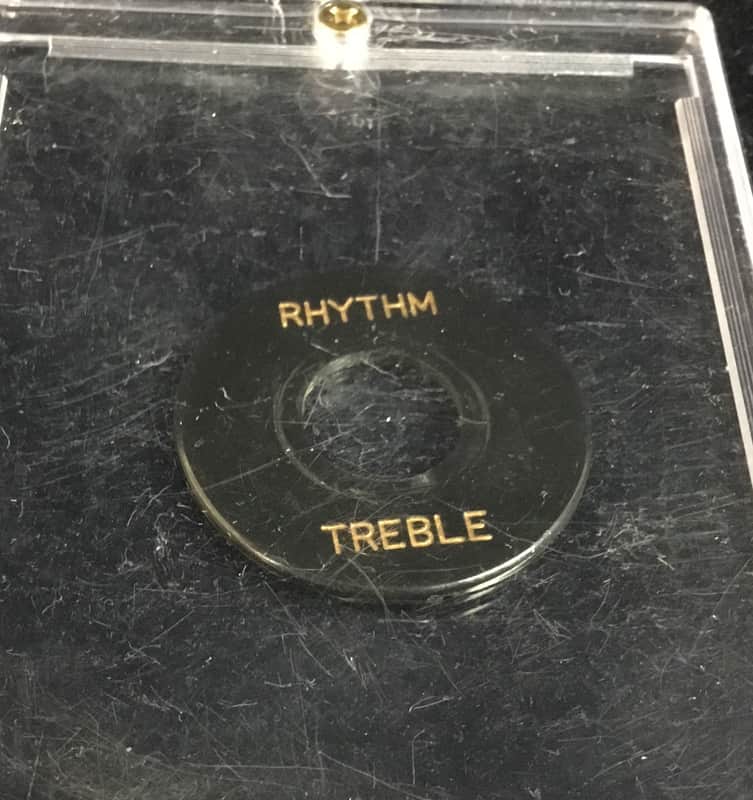 Vintage 1950's Gibson Toggle Switch Ring Poker Chip Treble Rhythm Plate Paper Thin 0.5 mm Les Paul ES image 1