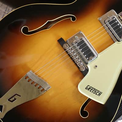 1972 Gretsch 6117 Double Anniversary Hollow-Body Electric Guitar Sunburst + OHSC image 4