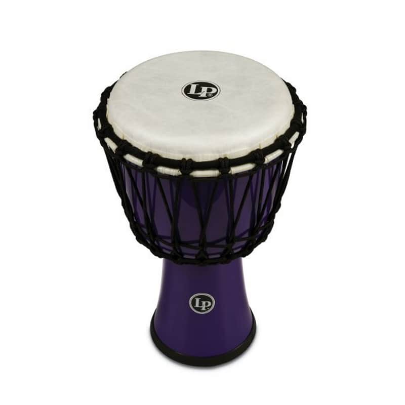 Latin Percussion LP1607PL World 7" Rope Circle Djembe, Purple image 1