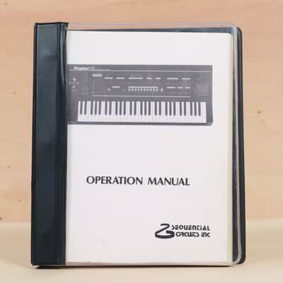 Sequential Circuits Prophet VS synthesizer original operation manual