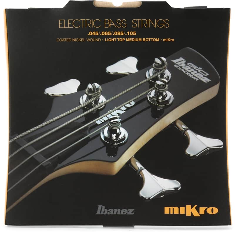 Ibanez IEBS4CMK Nickel-wound miKro Bass Guitar Strings - .045-.105 Light Top/Medium Bottom image 1