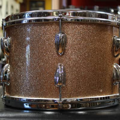 1966 Slingerland Modern Jazz Outfit in Sparkling Champagne Pearl 14x20 8x12 14x14 image 17