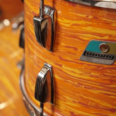 Ludwig 13/16/22/5x14" Super Classic Drum Set - 1970s Mod Orange image 4