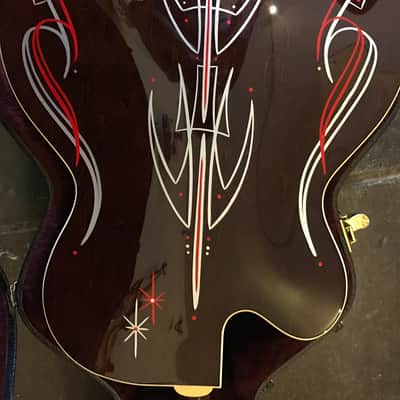 Gretsch Rare MIJ Custom G6120DS w/HSC 2013 Gold w/Custom Pinstripes by Hot Rod Walt #341 image 7