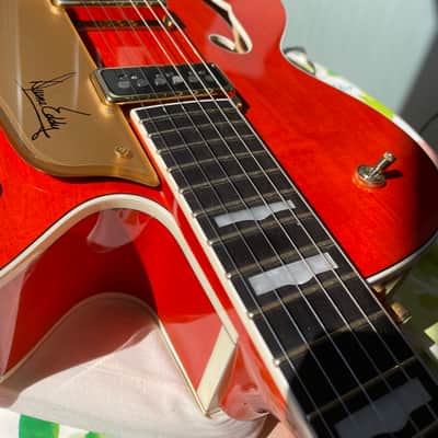 Gretsch G6120DE Duane Eddy model 1997 desert sunrise (rouge orangé) image 6