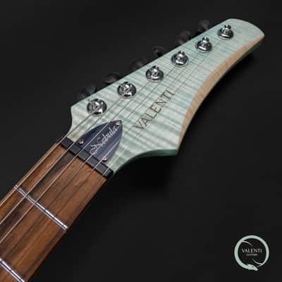 Valenti Guitars Nebula Carved #155 - Ice Blue - Ex Demo image 3