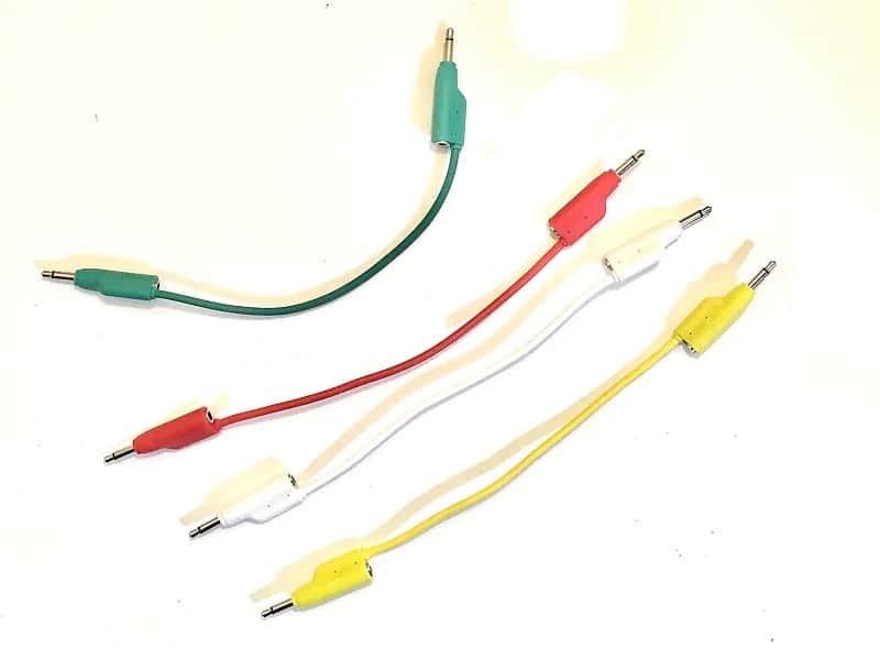Stacking skin patch cable for Eurorack 15cm pack 4 multicolor image 1