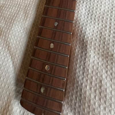 Custom Built Tiger Flame Fender Style Tele,Telecaster Guitar NECK, CUSTOM UPGRADED to simulate a 1957 Tele Neck, with a new set of Kluson style tuners, a vintage style String Tree, and a New 1957 Tele Neck Logo decal image 5