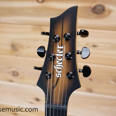 Schecter C-1 Pale Moon Electric Guitar - Natural Satin w/Black Burst image 13