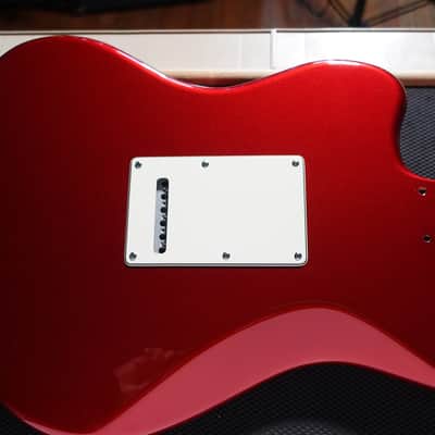 Warmoth Jazzmaster Swamp Ash Body w/ Vintage Strat Tremolo 2010s - Candy Apple Red image 5