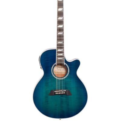 Takamine TSP178AC 2024 - See thru blue burst with a hard shell case image 3