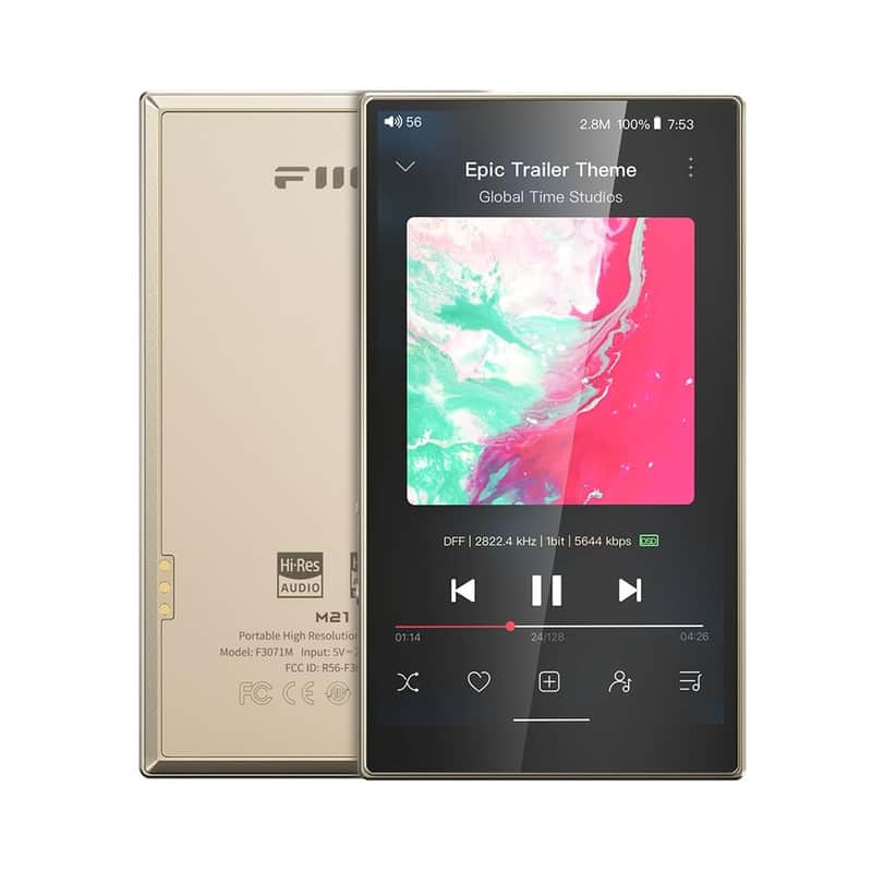 FiiO M21 Android 13 Portable Music Player MP3 Snapdragon 680 4* CS43198 DAC Chips Hi-Res Audio DSD Bluetooth LDAC (Titanium Gold) image 1