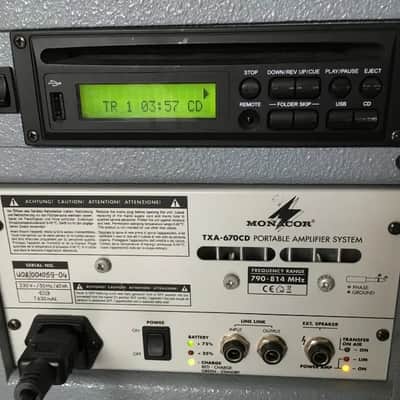Monacor TXA-670CD - Portable Active PA Speaker System with Wireless Mic Receiver image 5