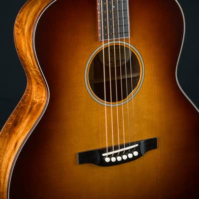 Bourgeois DBJ Figured Koa and Aged Tone Adirondack Spruce Sunburst Custom NEW - Sunburst image 8