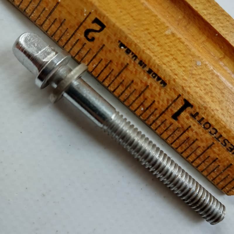 Ludwig/Leedy 1 7/8" Chrome T-Rod Snare/Tom Drum 12-24 Tension Vintage50s Key USA image 1