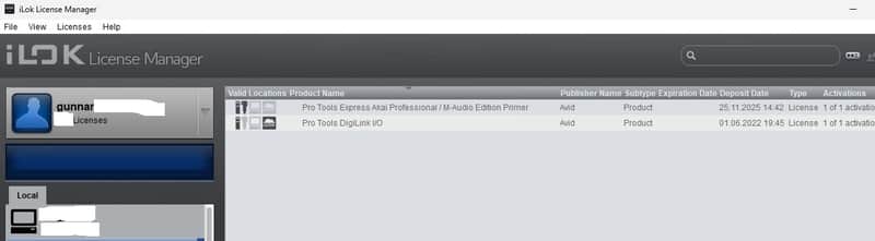 Avid Pro Tools Digilink I/O License on ilok stick 2010-2021 image 1