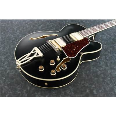 Ibanez Artcore Series AF75G Electric Guitar, Bound Rosewood Fretboard, Black Flat image 4