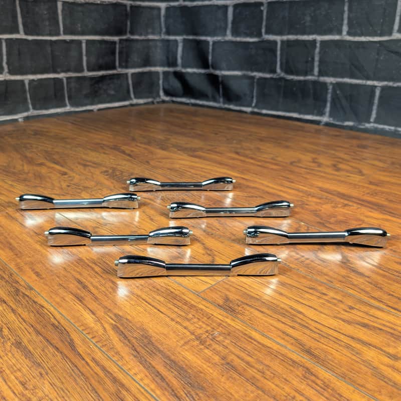 Pearl 10" Tom Long Lugs (Set of 6) – Chrome – 1 1/2" Hole Spacing – OEM Pearl Replacement Hardware image 1