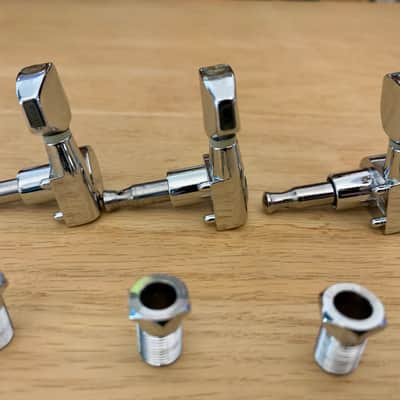 Tuning Heads (3) For Electric Guitars, In-Line Style, Right Handed (Chrome) image 5